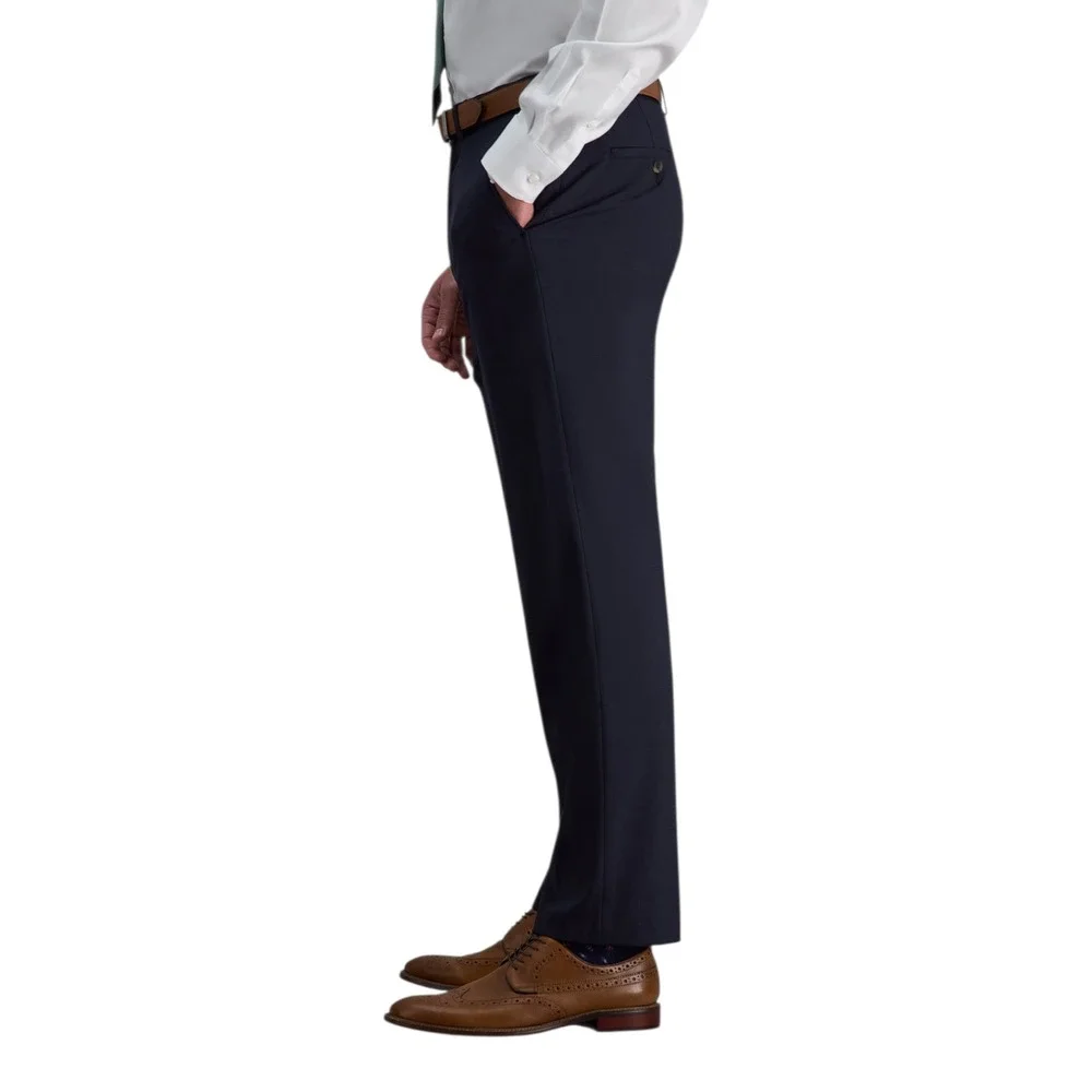 J.M. Haggar Men's Premium Stretch Classic Fit Flat Front Suit Pants 44W 29L Navy